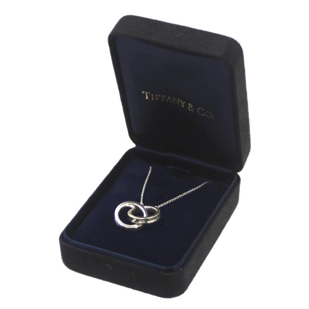 Tiffany Double Ring Necklace Silver